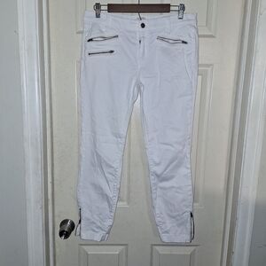 J.Crew white pants size 30 waist zippered legs